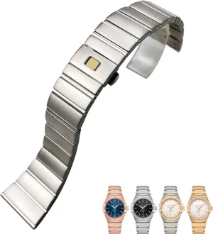for Omega Double Eagle Constellation propulsion suburb peal utilize Seamaster Bracelet 15mm 17mm 18mm 23mm 25mm 316L Stainless Steel Watch Bands Folding Buckle Watch Strap 