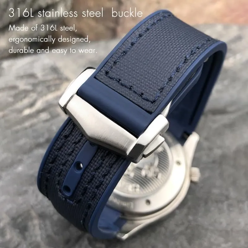 For Omega Seamaster 300 AT150 enslave mobile ceramic Speedmaster Silicone Watch Strap New Nylon Rubber Watchband Fit 