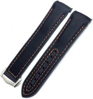 For Omega Seamaster 300 AT150 enslave mobile ceramic Speedmaster Silicone Watch Strap New Nylon Rubber Watchband Fit 