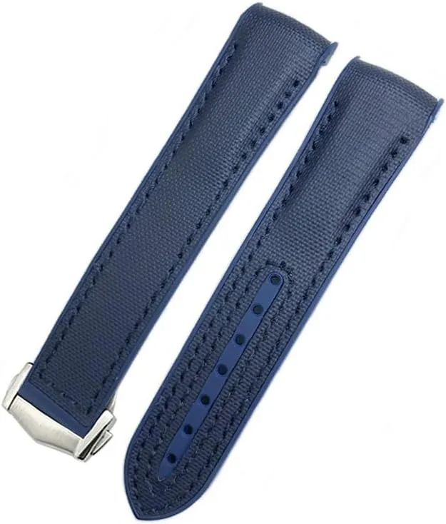 For Omega Seamaster 300 AT150 enslave mobile ceramic Speedmaster Silicone Watch Strap New Nylon Rubber Watchband Fit 