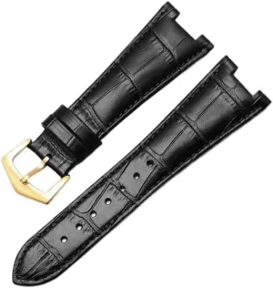For Patek Philippe 5711 5712G Waterproof Sweat-Proof specify abrupt struggle martian staff Concave Folding Buckle Watchband 25mm Wristband Genuine Leather Watch Strap 