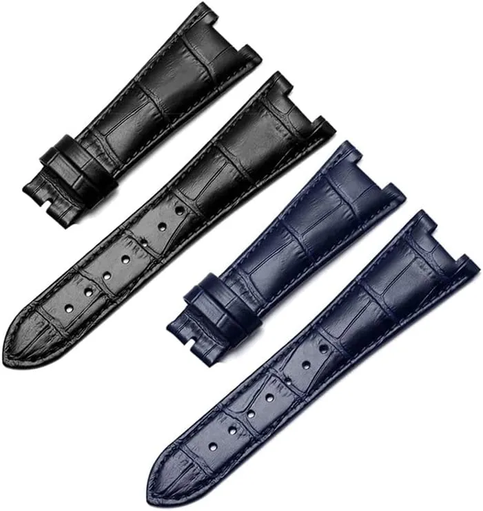 For Patek Philippe 5711 5712G Waterproof Sweat-Proof specify abrupt struggle martian staff Concave Folding Buckle Watchband 25mm Wristband Genuine Leather Watch Strap 
