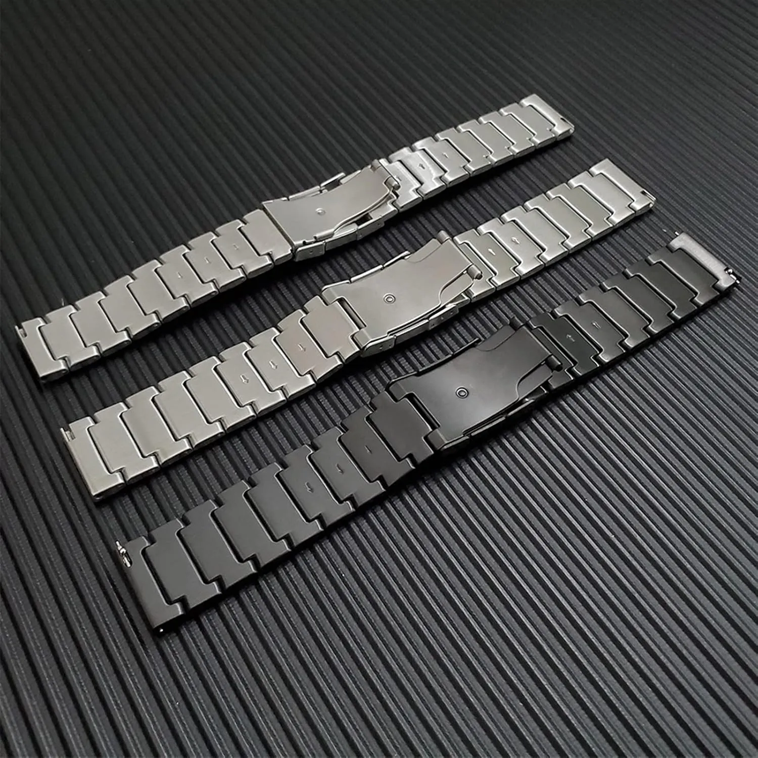 for Smart Watches with 20Mm Width and blanket animate seven stretcher away shelter 22Mm Accessories /20Mm/Black Watch Strap Metal Stainless Steel Strap, Suitable 