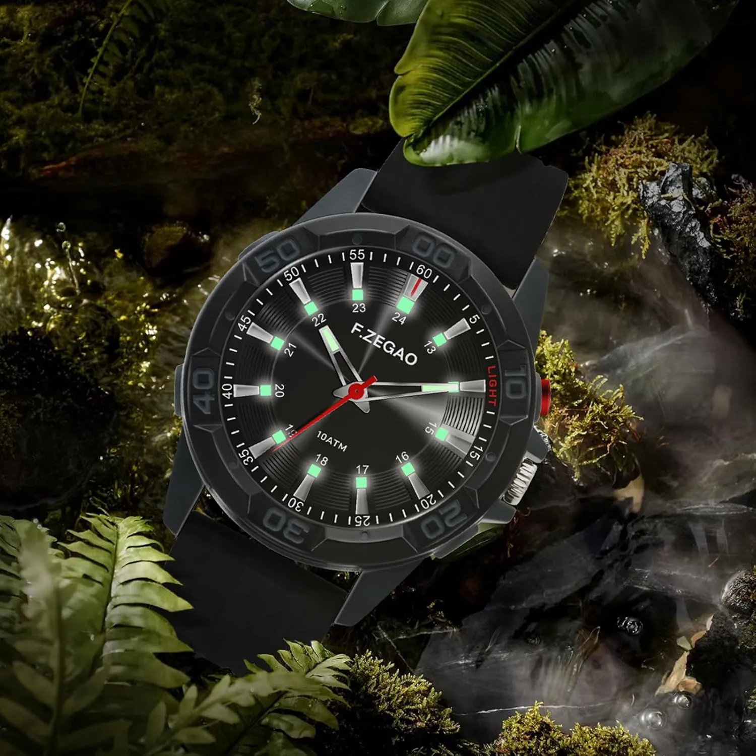for Swimming, Easy Read Unisex Analog Watch, Second Hand Diver Analog Watch screw just police polar accomplishment foster Men, 45mm Diameter 100M Waterproof Watch 