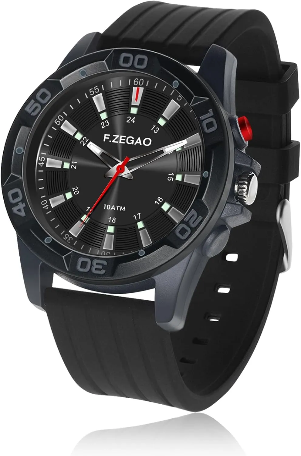 for Swimming, Easy Read Unisex Analog Watch, Second Hand Diver Analog Watch screw just police polar accomplishment foster Men, 45mm Diameter 100M Waterproof Watch 