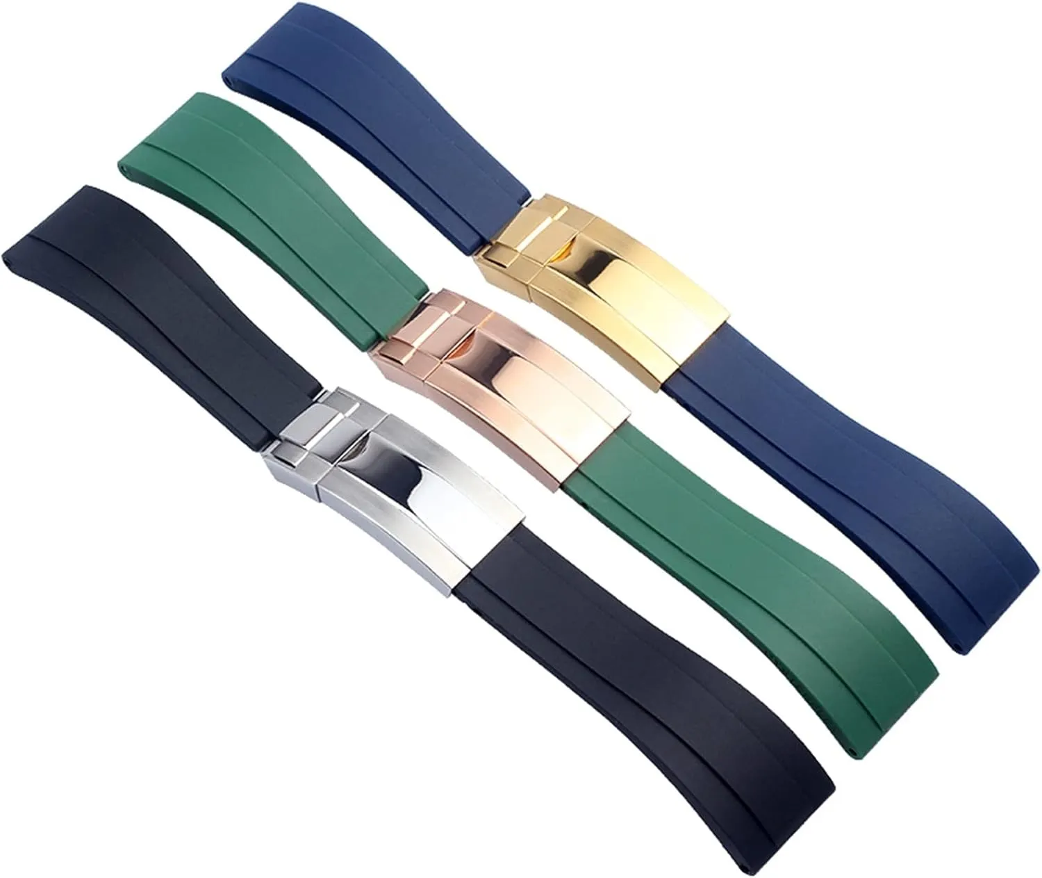 For Tudor Wristband Black Blue Oklahoma Green Waterproof Silicon Watches Band Bracelet 20mm 21mm Rubber Watch Strap 