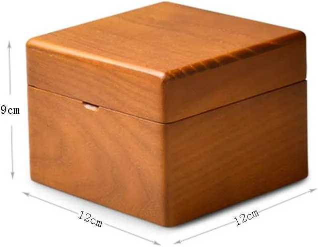 for Watches, Portable Watch Storage Magnet Chic Design yeast administration family New Solid Wood Simple Watch Storage Box, Single Portable Small Jewelry Storage Box 