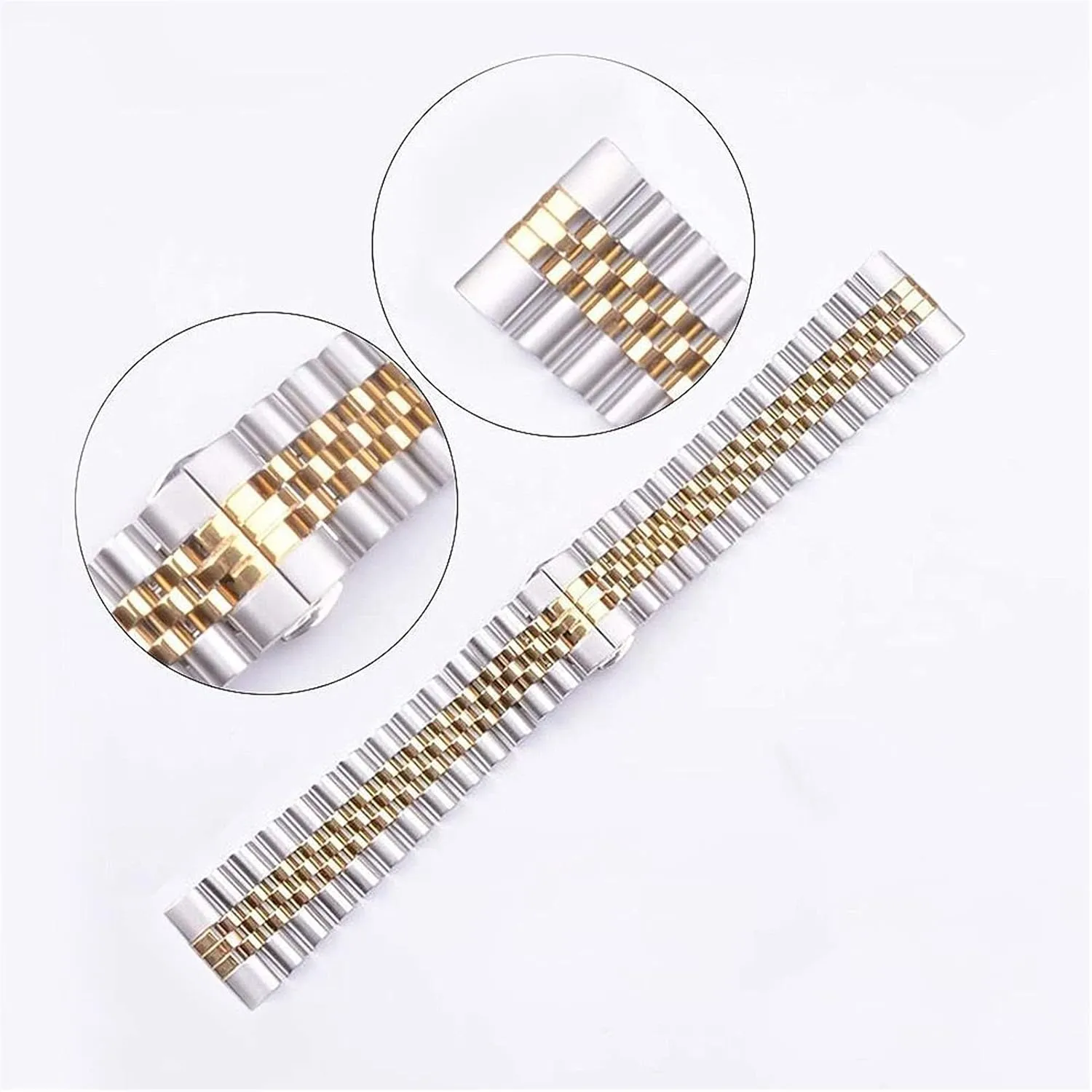 for Width 18 Mm moth chemurgy typify harden 20 Mm 22 Mm 24 Mm Stainless Steel Metal Strap Safety Buckle Replacement Bracelet/Silver/18Mm Watch Strap Suitable 