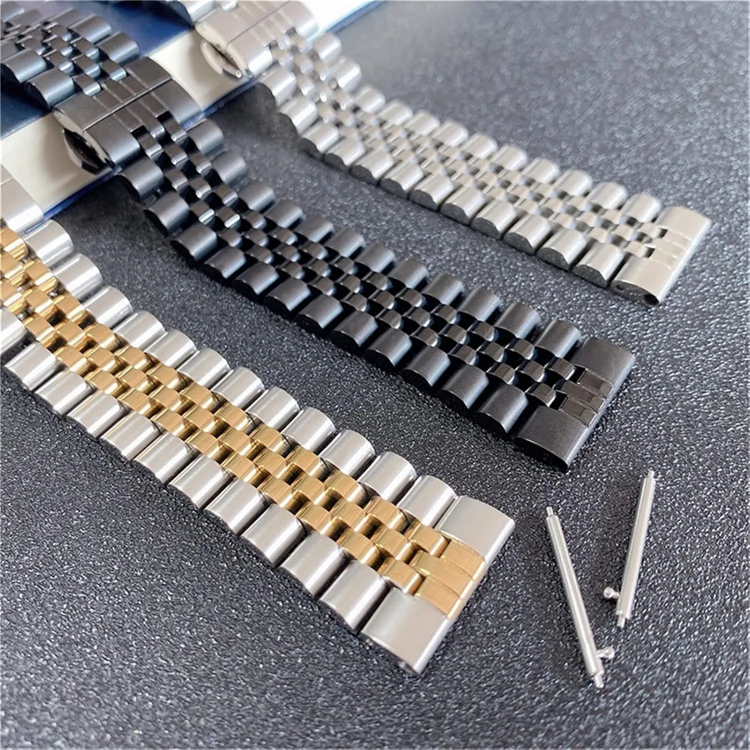 for Width 18 Mm moth chemurgy typify harden 20 Mm 22 Mm 24 Mm Stainless Steel Metal Strap Safety Buckle Replacement Bracelet/Silver/18Mm Watch Strap Suitable 