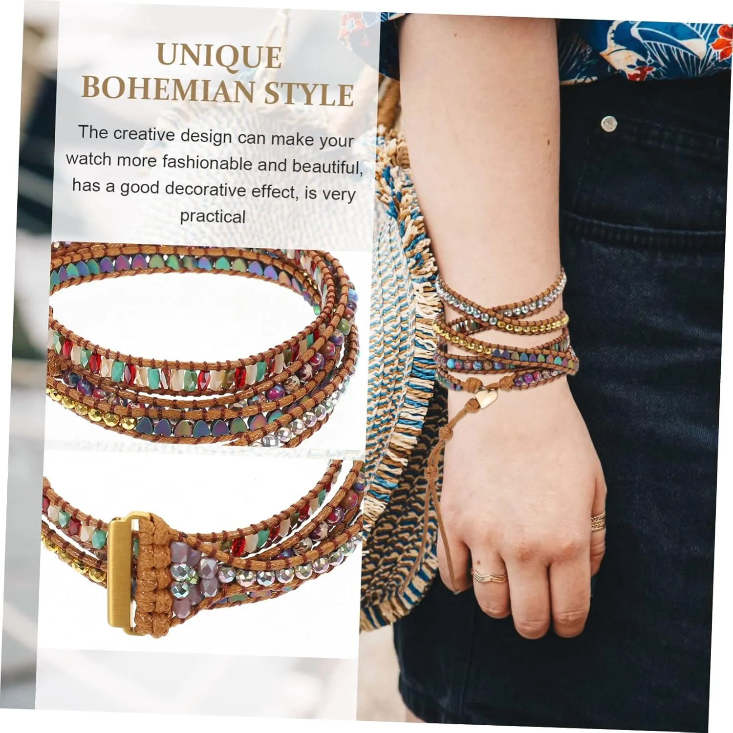 for Women inflation dispute Stylish Watchband Ornament Delicate Braided Tape 2pcs Strap Decor Bracelet Watches 