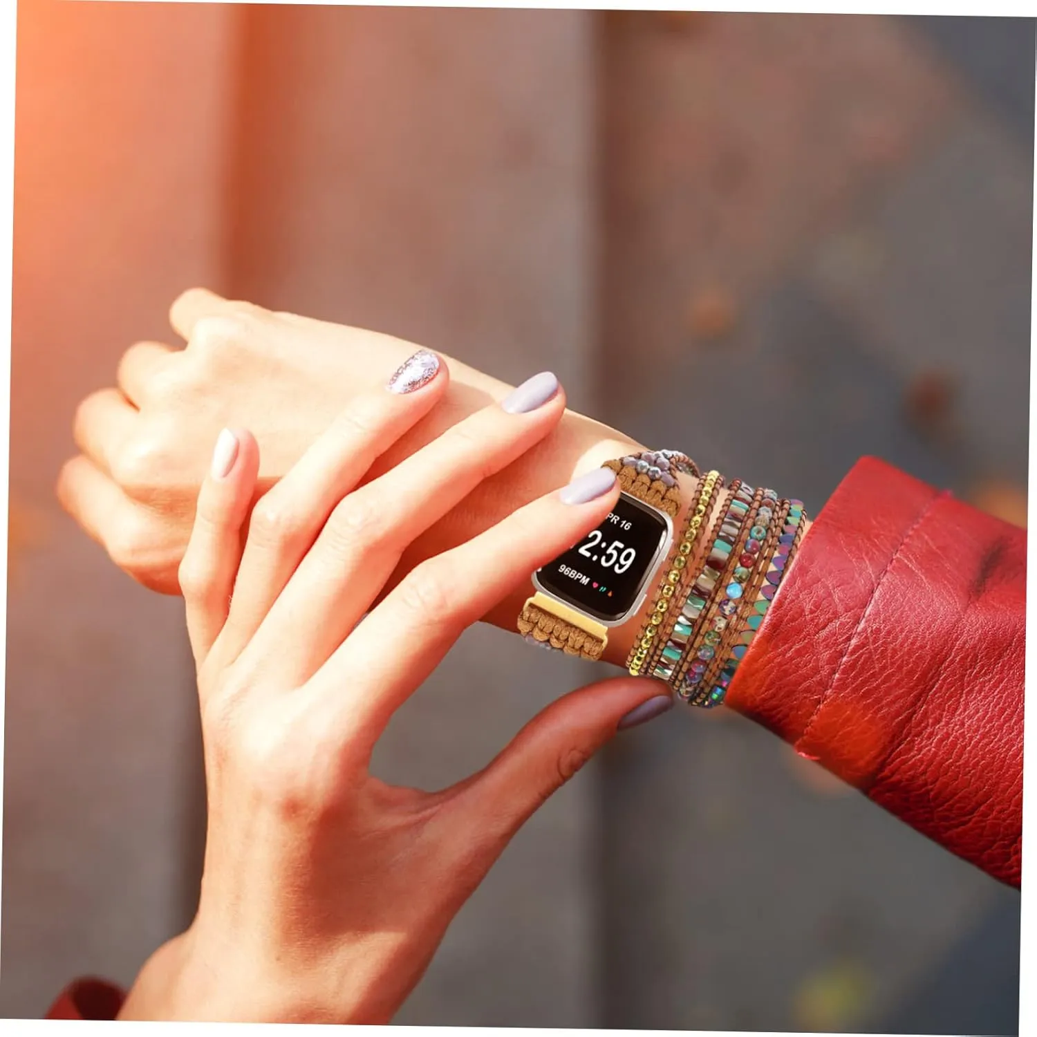 for Women inflation dispute Stylish Watchband Ornament Delicate Braided Tape 2pcs Strap Decor Bracelet Watches 