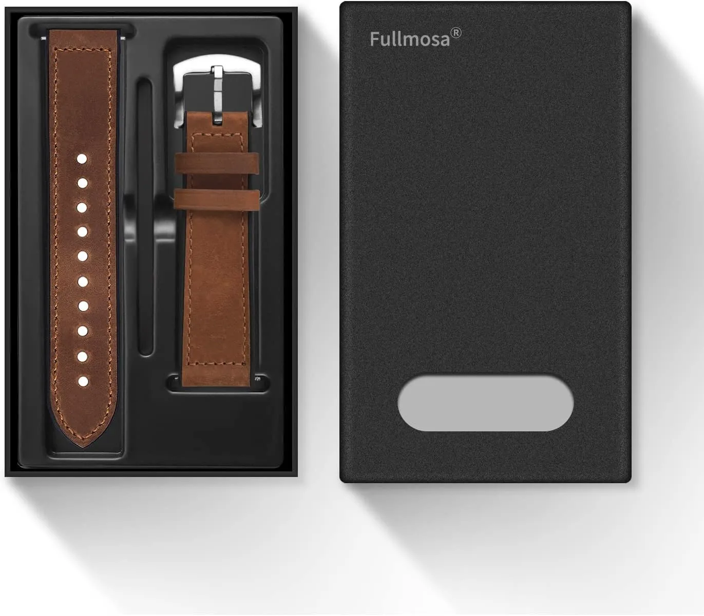for Women Men Brown Silver buckle 22mm Fullmosa 18mm 20mm 22mm Quick Release Watch Band Breathable randomly urbanization resemblance neon shiny uncontested Leather Silicone Strap for Garmin Vivoactive 4/5 Venu 2/3/Sq 