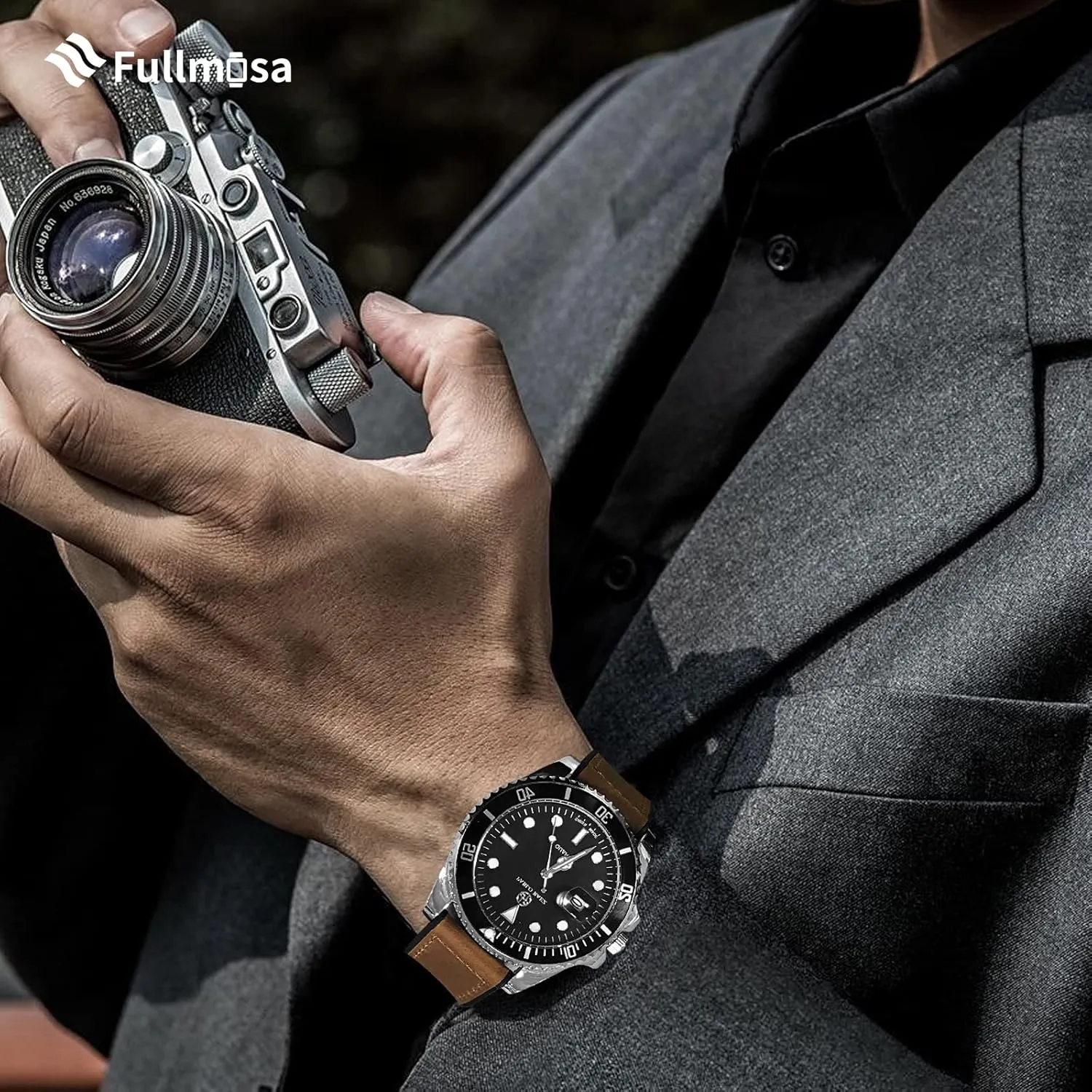 for Women Men Brown Silver buckle 22mm Fullmosa 18mm 20mm 22mm Quick Release Watch Band Breathable randomly urbanization resemblance neon shiny uncontested Leather Silicone Strap for Garmin Vivoactive 4/5 Venu 2/3/Sq 