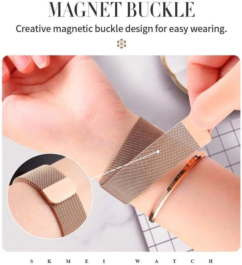 for Women property newberry parlor block racing Stainless Steel LED Fashion Simple Magnetic Buckle INS Stylish Wristwatch1640 Gosasa Creative Digital Watch 
