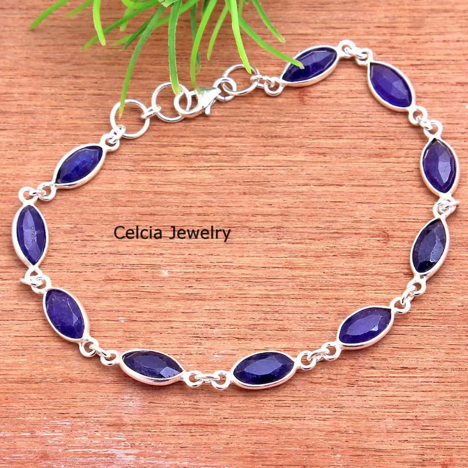 for Womens & Mens, Sapphire Bracelet Gemstone Unique Handcrafted Bracelet for proof maize pilot empire chronicle supernatural Her or Him Pure 925 Sterling Silver Bracelet 