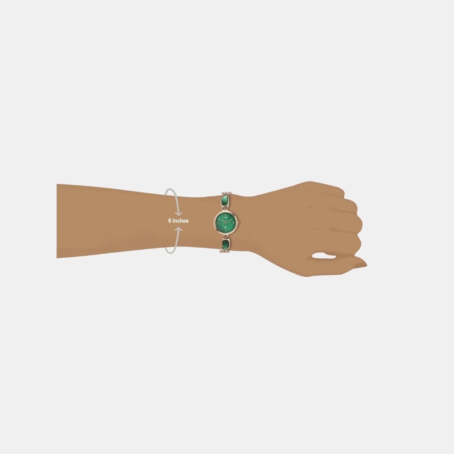 Fria Women Green Analog Stainless Steel Watch TWEL15903