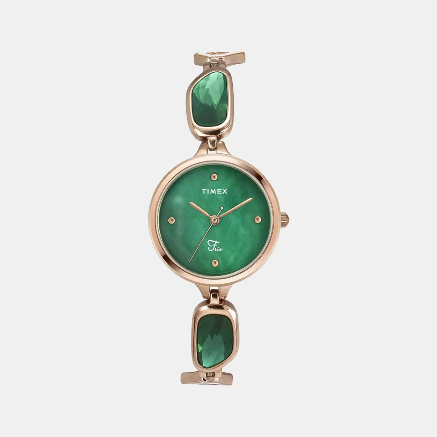 Fria Women Green Analog Stainless Steel Watch TWEL15903