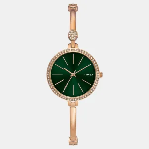 Fria Women's Green Round Dial Analog Watch TWEL18406