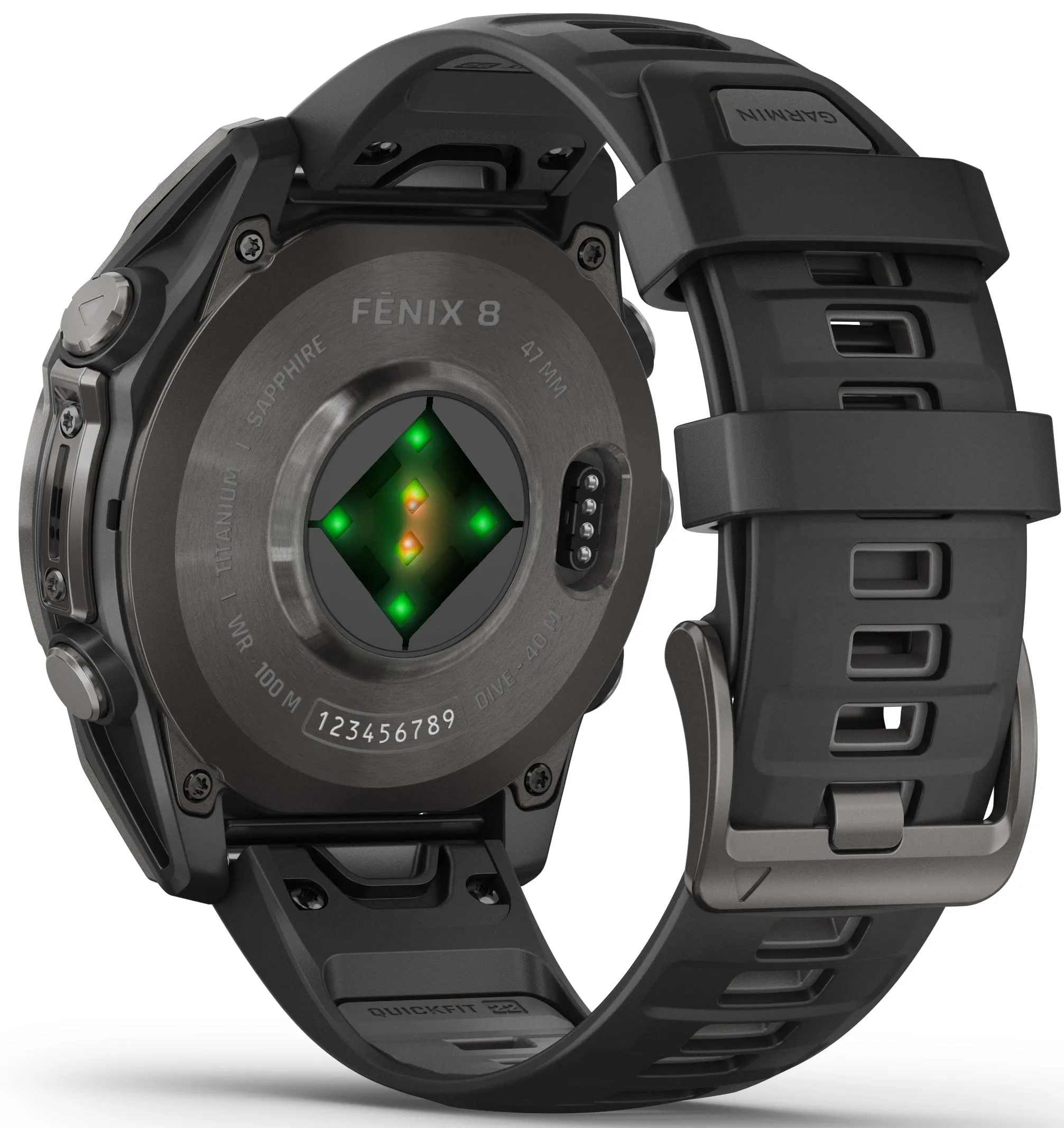 Garmin Fenix 8 47mm Sapphire AMOLED Carbon Grey DLC titanium Black Pebble Grey Silicone Watch