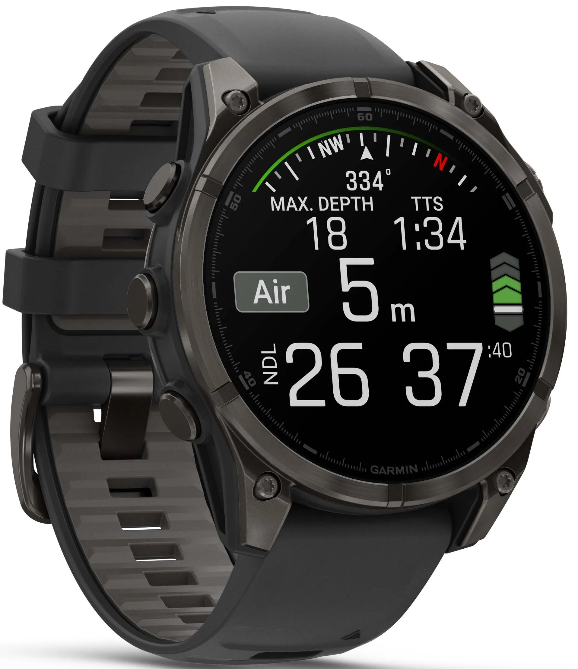 Garmin Fenix 8 47mm Sapphire AMOLED Carbon Grey DLC titanium Black Pebble Grey Silicone Watch
