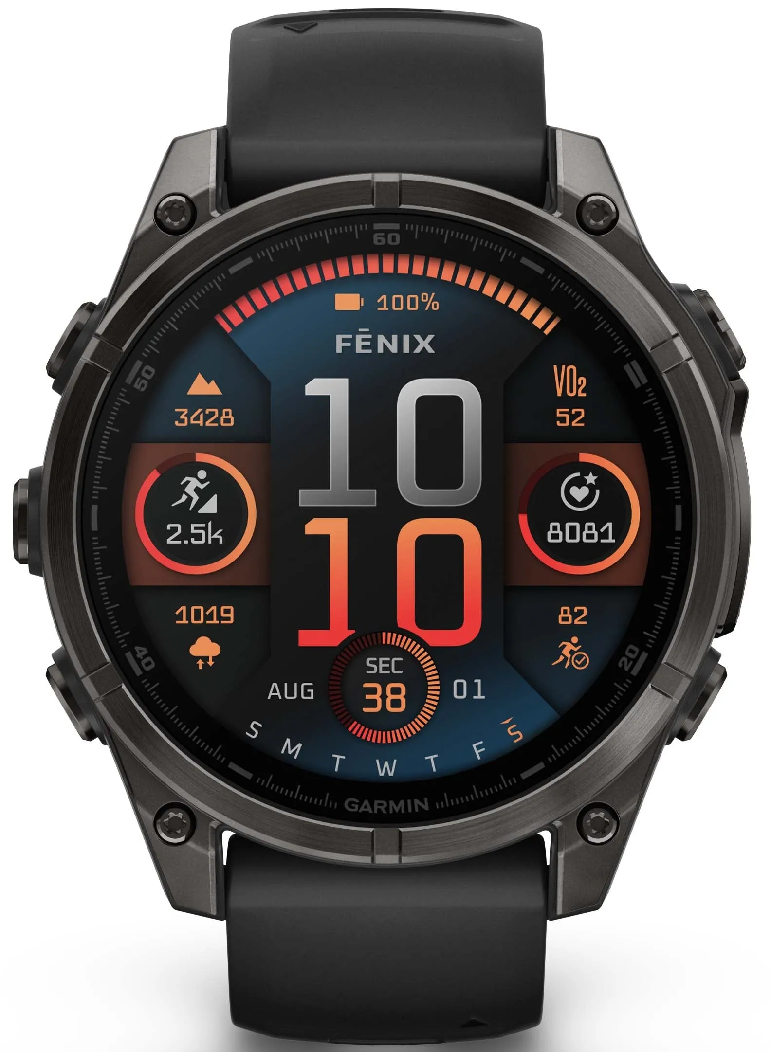 Garmin Fenix 8 47mm Sapphire AMOLED Carbon Grey DLC titanium Black Pebble Grey Silicone Watch
