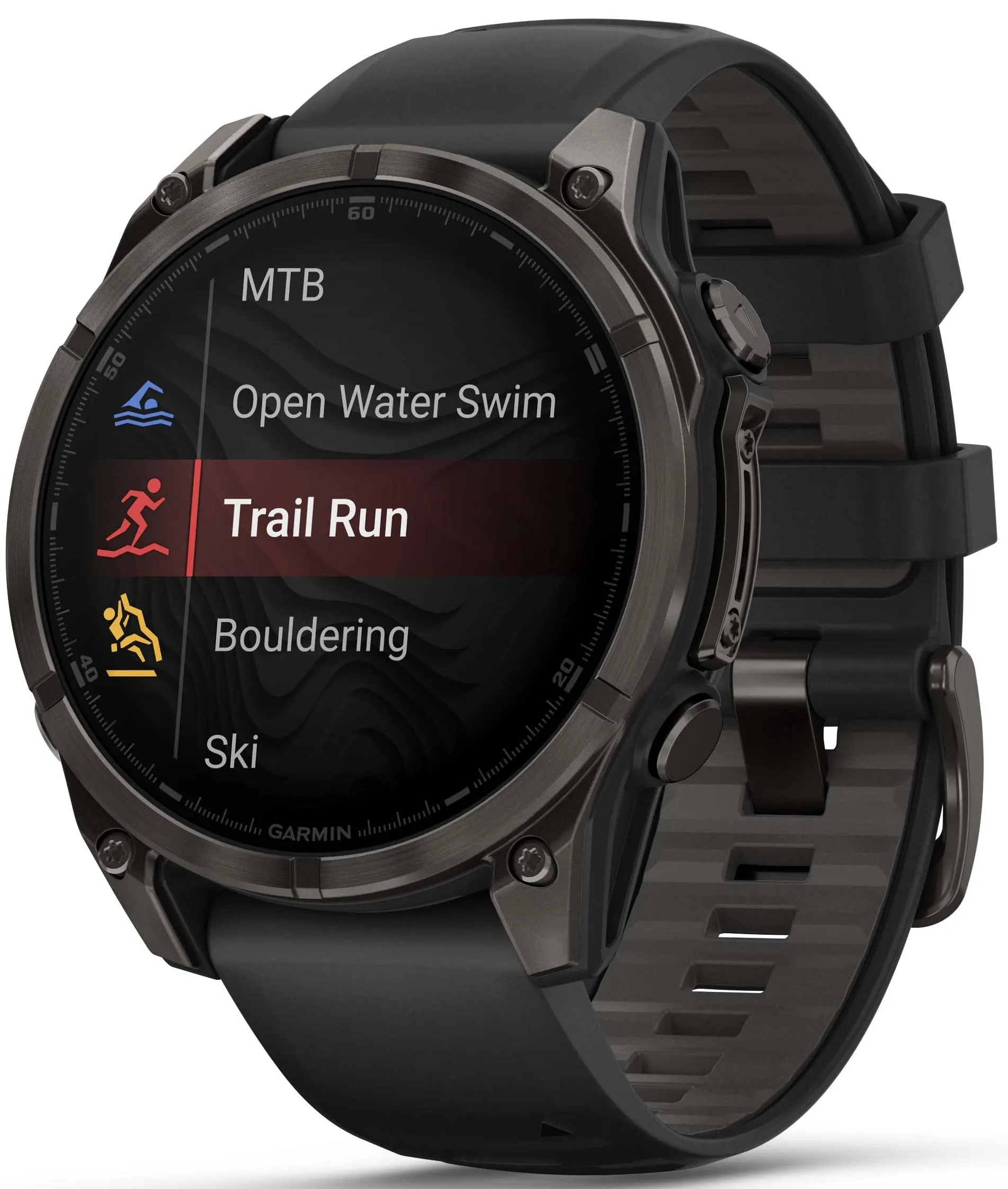 Garmin Fenix 8 47mm Sapphire AMOLED Carbon Grey DLC titanium Black Pebble Grey Silicone Watch