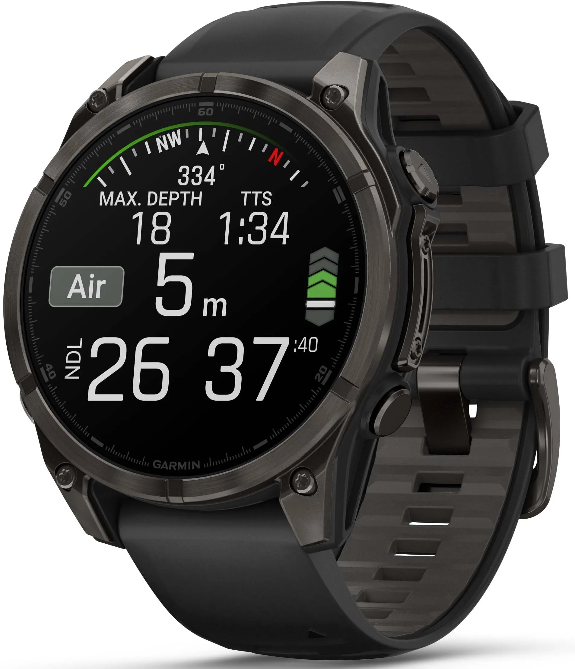 Garmin Fenix 8 47mm Sapphire AMOLED Carbon Grey DLC titanium Black Pebble Grey Silicone Watch