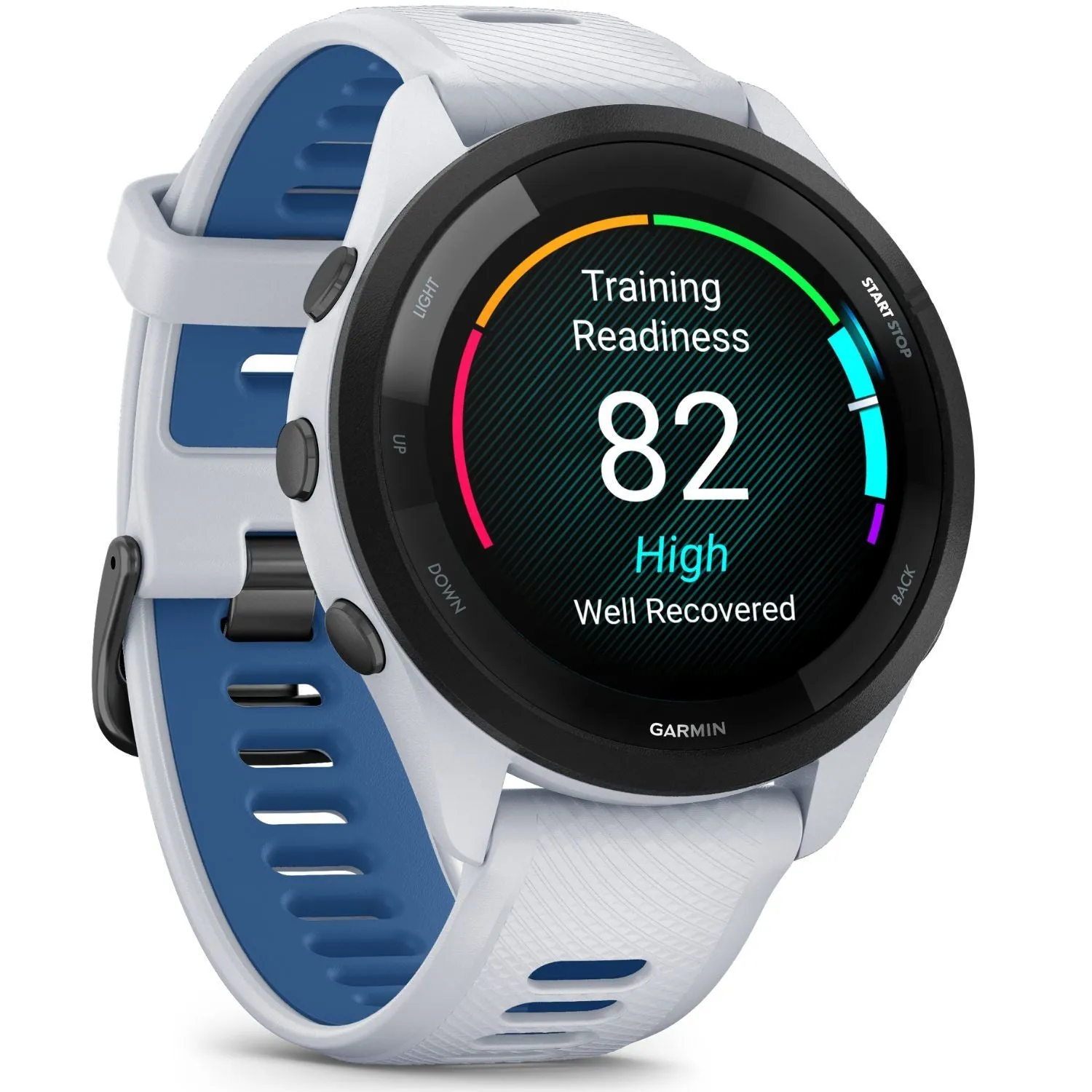 Garmin Forerunner 265 GPS Smartwatch, Tidal Blue   Charging Dock   Protector Bundle