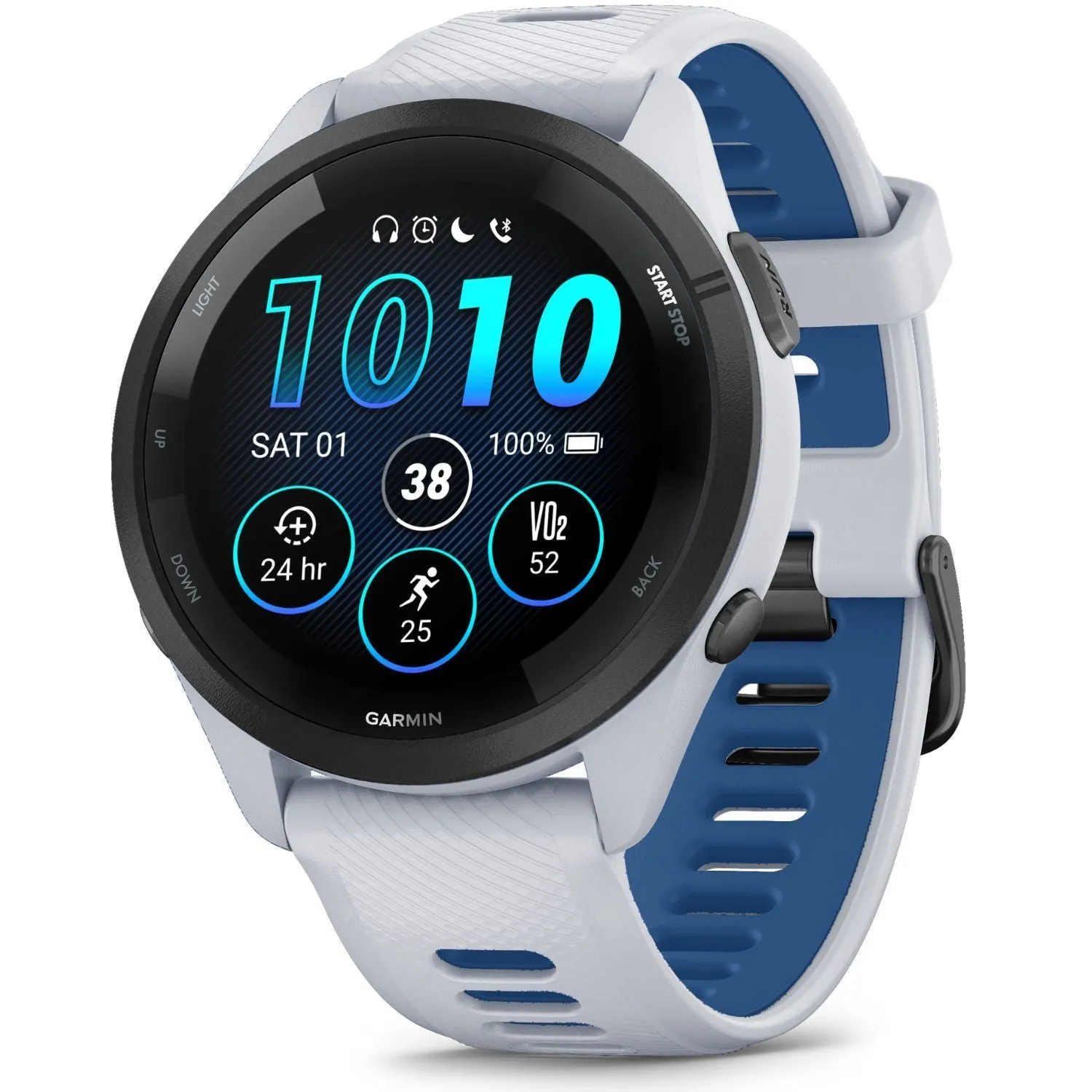 Garmin Forerunner 265 GPS Smartwatch, Tidal Blue   Charging Dock   Protector Bundle