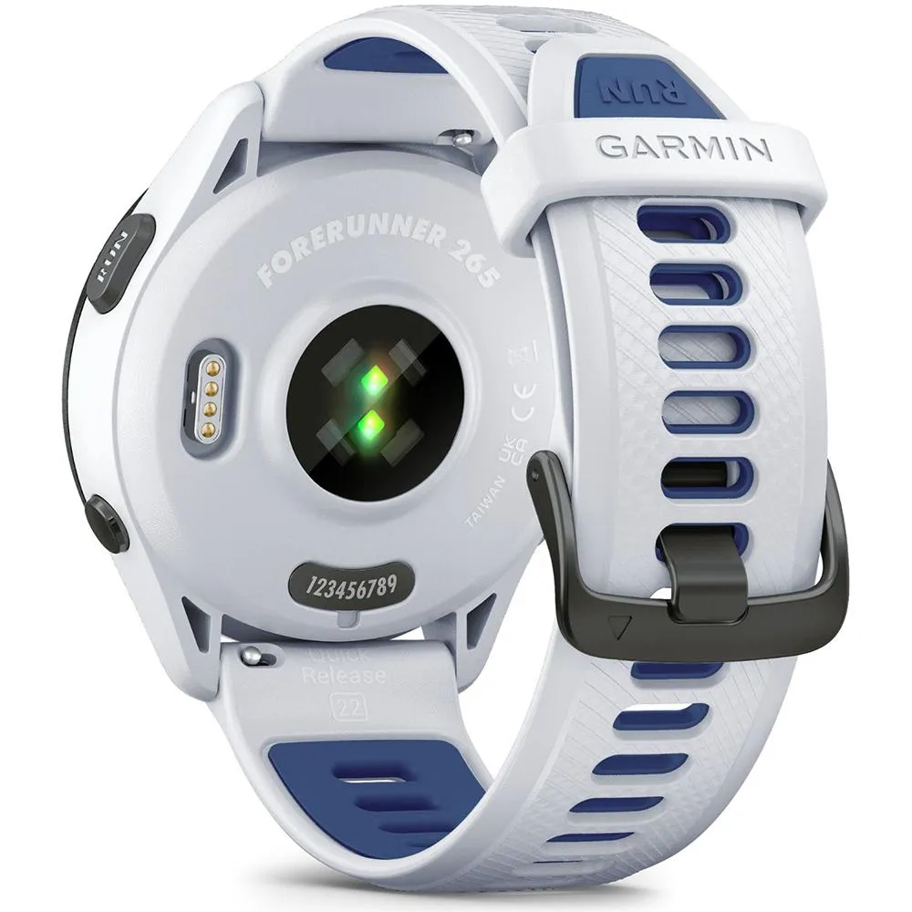 Garmin Forerunner 265 GPS Smartwatch Whitestone/Tidal Blue with 2 Year Warranty