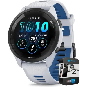 Garmin Forerunner 265 GPS Smartwatch Whitestone/Tidal Blue with 2 Year Warranty