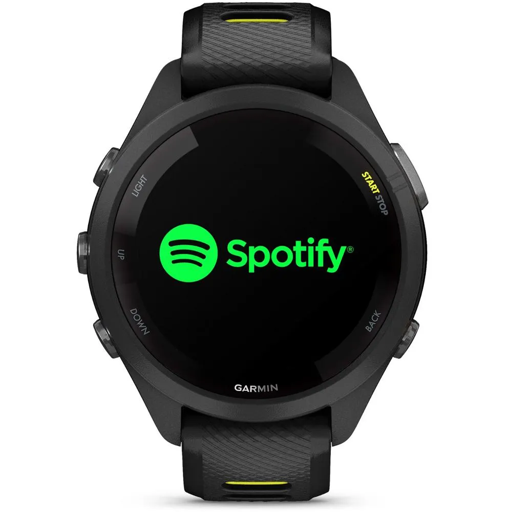 Garmin Forerunner 265S GPS Smartwatch, Black/Amp Yellow w/ Accessories Bundle