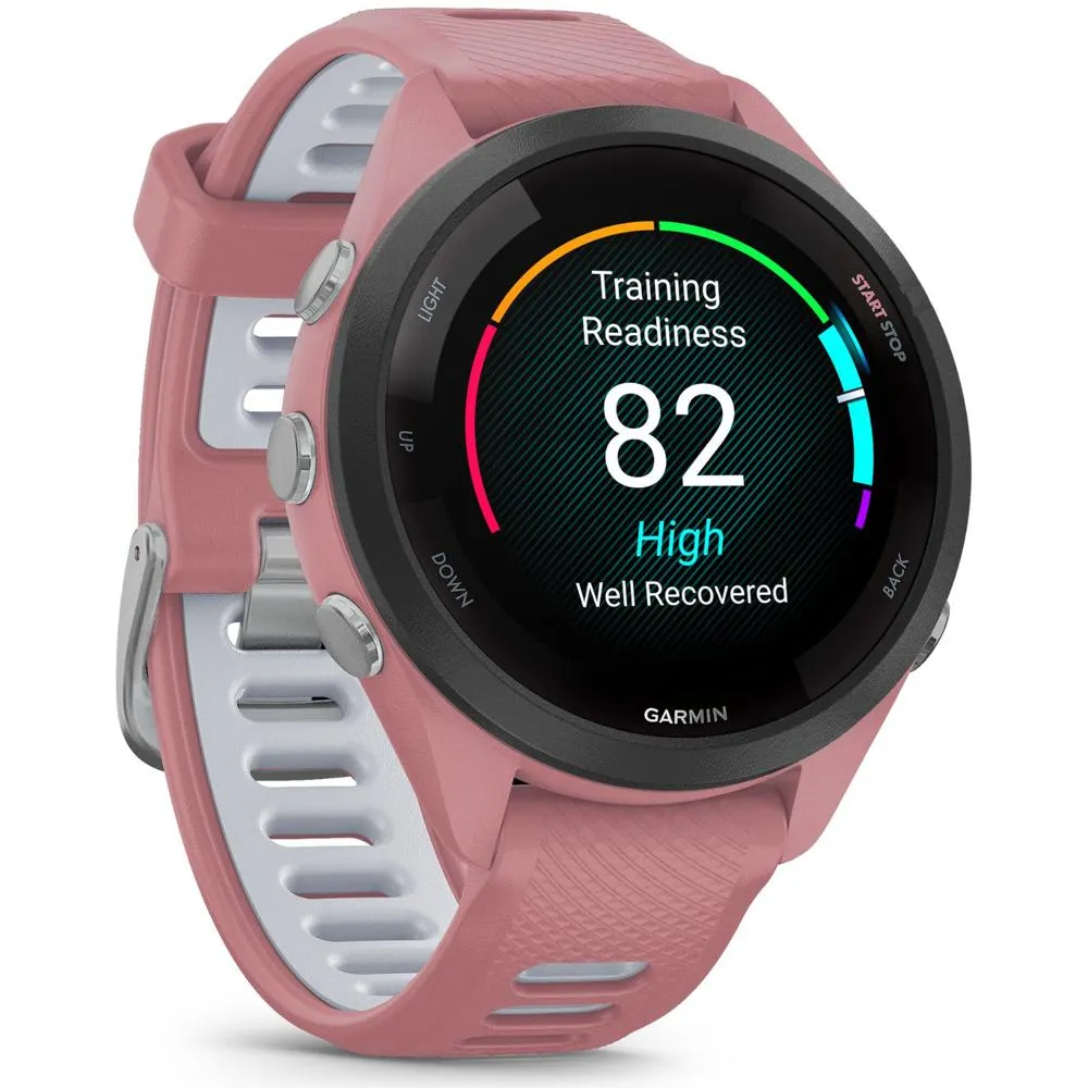 Garmin Forerunner 265S GPS Smartwatch, Light Pink/Whitestone w/ Accessories Bundle