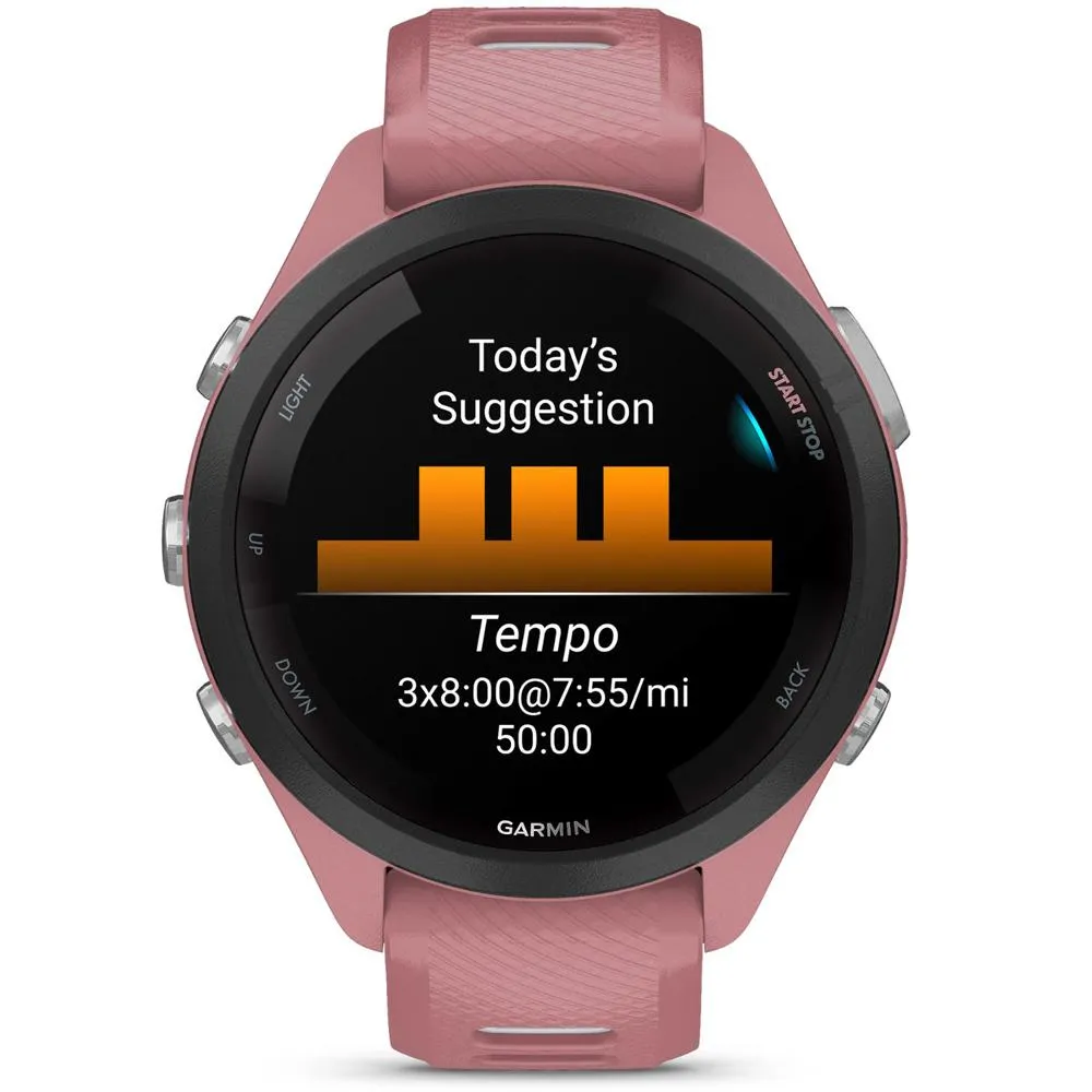 Garmin Forerunner 265S GPS Smartwatch, Light Pink/Whitestone w/ Accessories Bundle