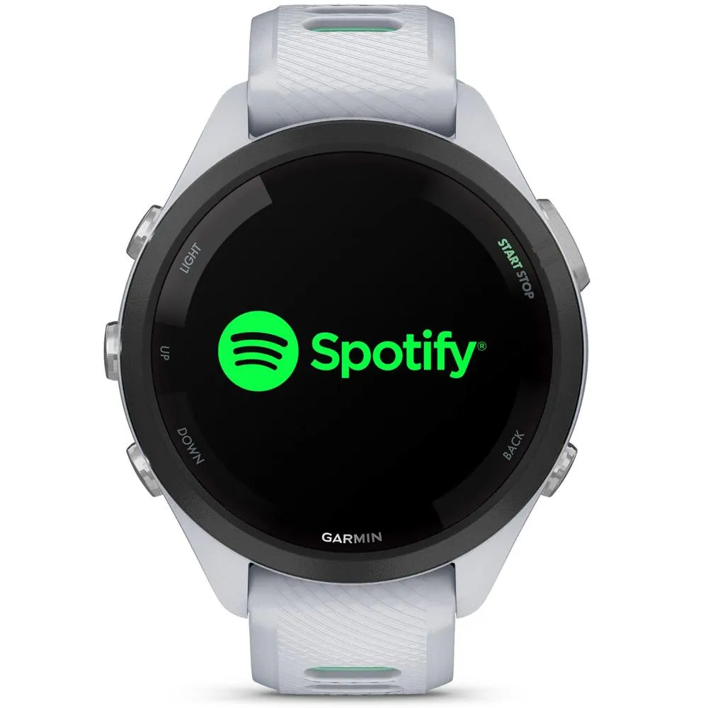 Garmin Forerunner 265S GPS Smartwatch, Whitestone/Neo Tropic w/ Accessories Bundle