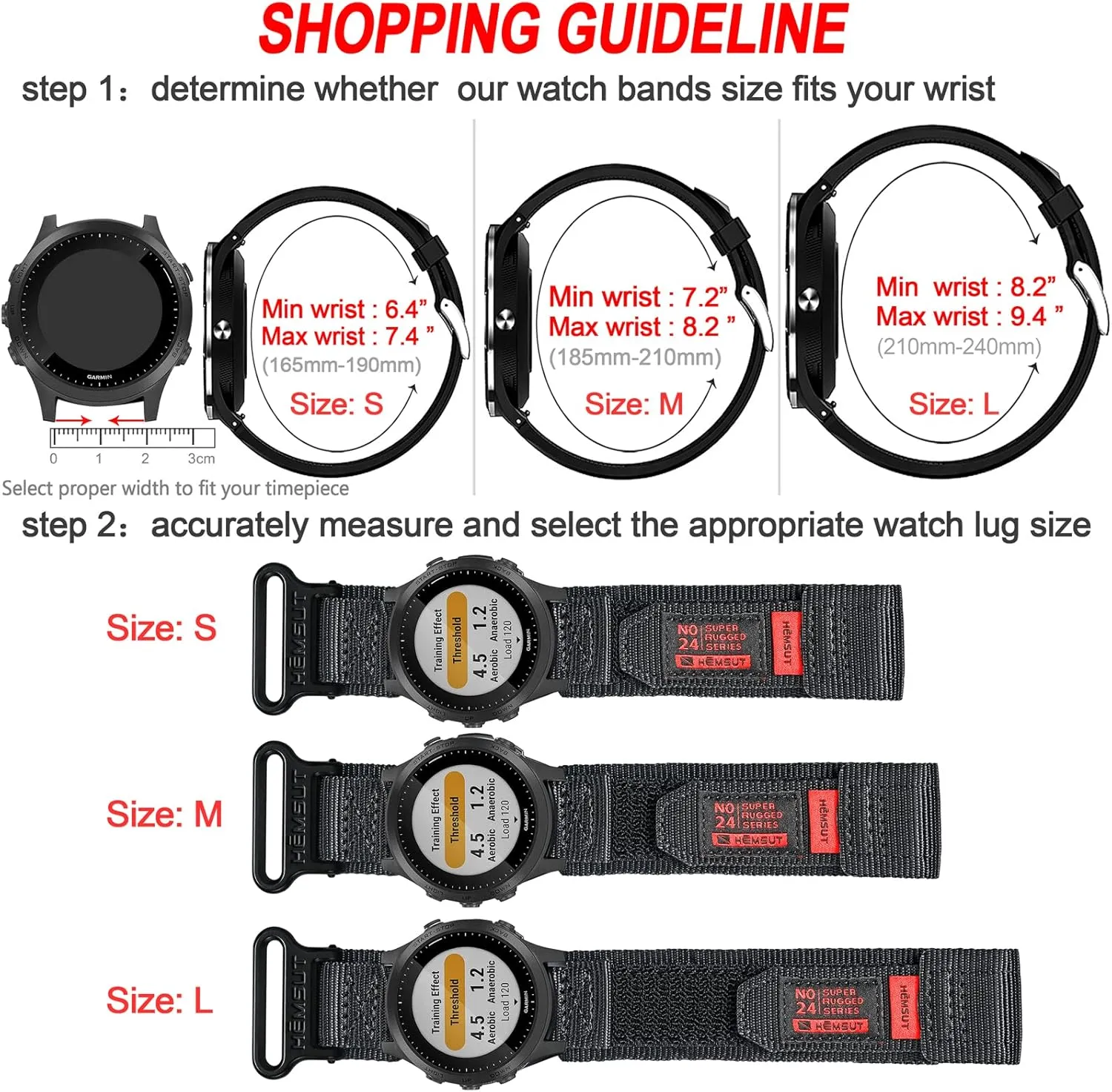 Garmin Watch Band, Super Rugged Nylon Sports Strap With Woven Loop Design For Fenix/Forerunner/Approach/MARQ/Quatix/D2 Series, college broad bode ignorance whereby varnish Tough Replacement Band For Men Women Compatible With 