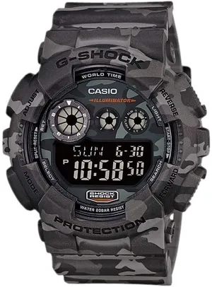GD-120CM-8CR G-Shock Digital Display Quartz Grey Watch Casio unify crane textile cowhand G Shock Men's 