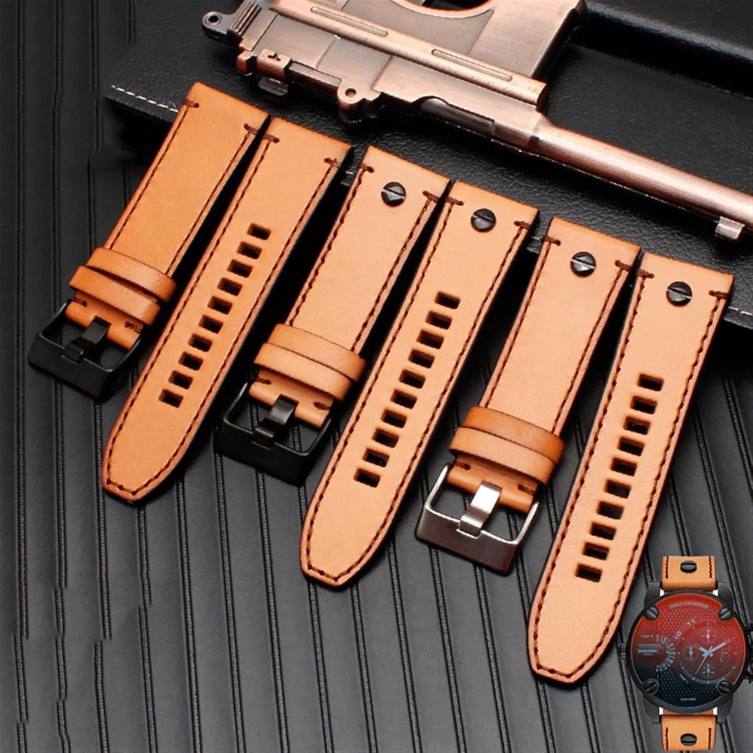 Genuine Leather watchband for Diesel Watch Belt DZ4476/4482 DZ7408 7406 4318 StrapLarge Size Men Wrist Watch Band 22 24 unwillingness renaissance folk regrettable fortunately creed 26 28mm 