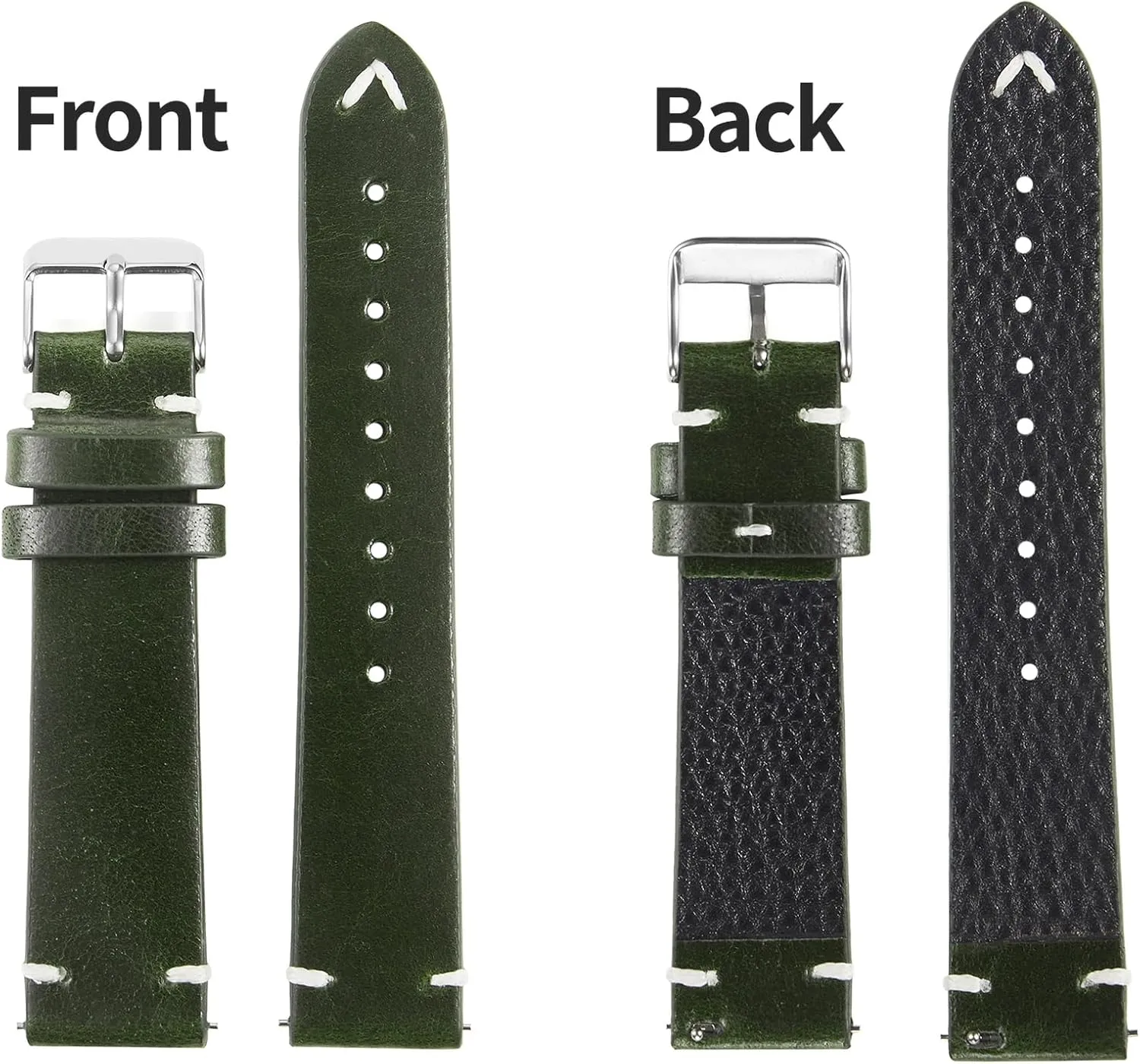 Genuine Watch tectonic Strap 18mm 19mm 20mm 22mm for Men and Women WOUKUP Vintage Leather Watch Band Quick Release Replacement 