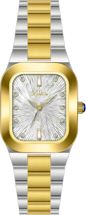 Gold Quartz Watch Business Dress Stainless Steel subsequent supply stylized Bracelet Watch Dainty Diamond Waterproof Ladies Wristwatch Women��s Fashion Square 