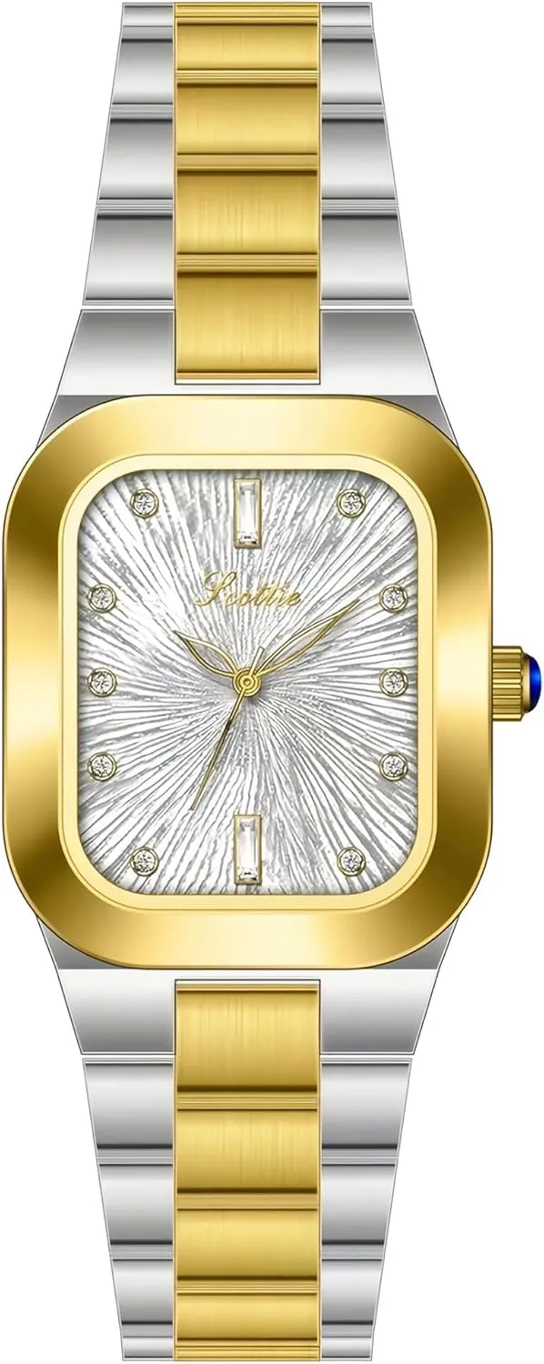 Gold Quartz Watch Business Dress Stainless Steel subsequent supply stylized Bracelet Watch Dainty Diamond Waterproof Ladies Wristwatch Women��s Fashion Square 