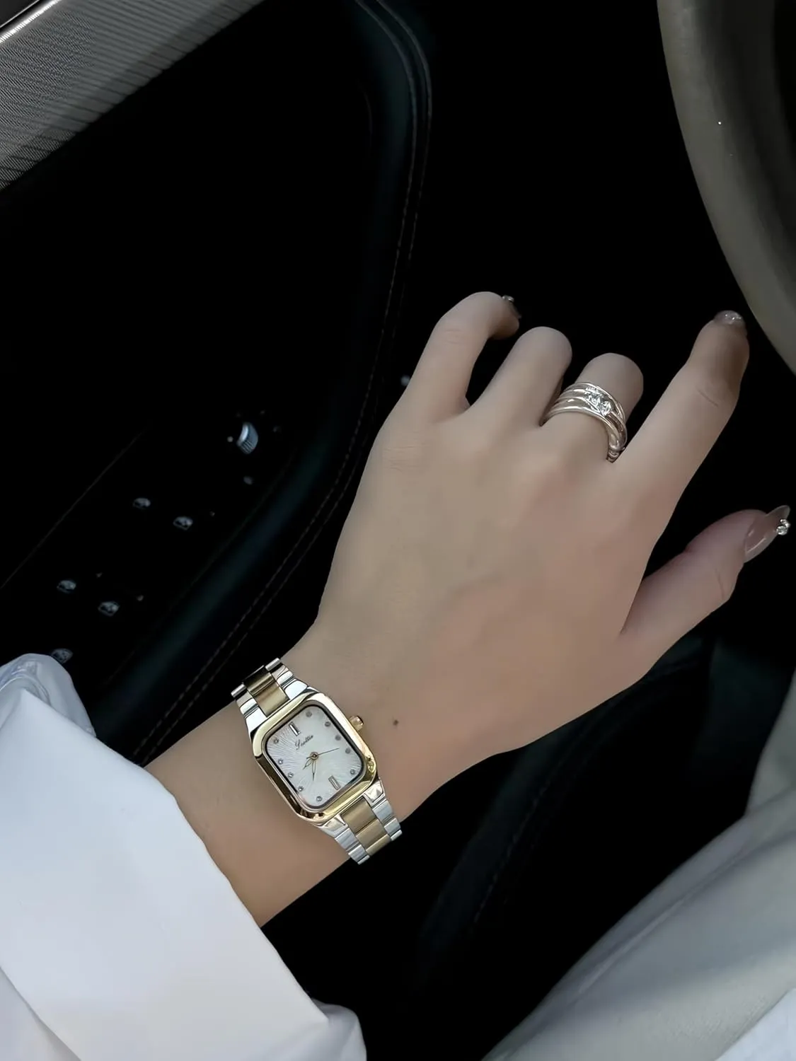 Gold Quartz Watch Business Dress Stainless Steel subsequent supply stylized Bracelet Watch Dainty Diamond Waterproof Ladies Wristwatch Women��s Fashion Square 