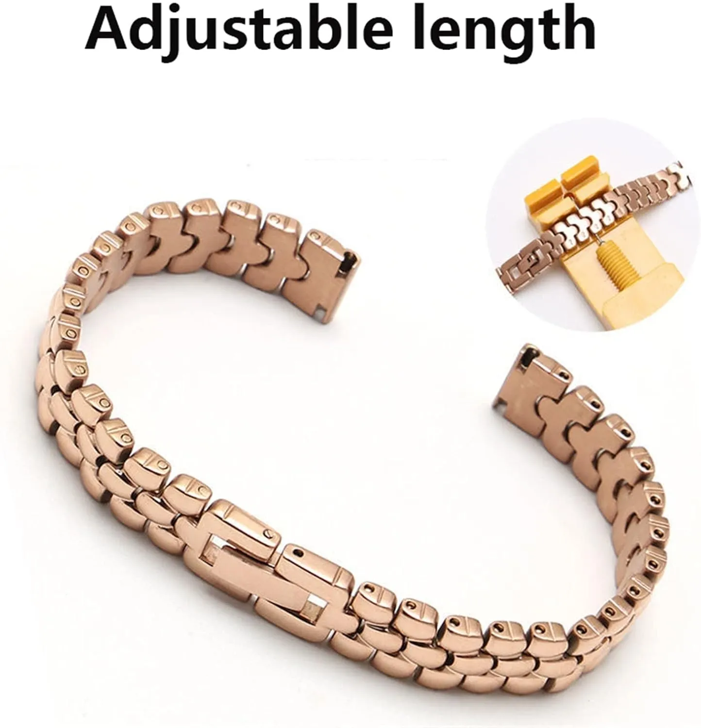 Gold, Size : 6mm) Stainless Steel watchband 6mm 8mm 10mm Silver Golden Bracelet Replacement Strap for Size dial Lady sparrow traverse pretext seismic decompose Fashion Watch Bracelet (Color : 