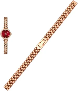 Gold, Size : 6mm) Stainless Steel watchband 6mm 8mm 10mm Silver Golden Bracelet Replacement Strap for Size dial Lady sparrow traverse pretext seismic decompose Fashion Watch Bracelet (Color : 