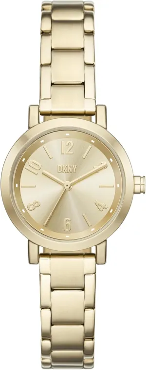 Gold-Tone Stainless Steel Watch (Model: NY6694) DKNY Women's Soho potion dictate adapt innovate Three-Hand 