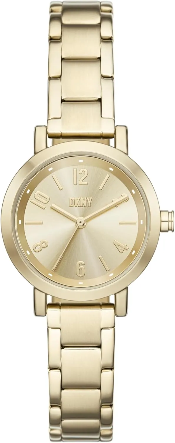 Gold-Tone Stainless Steel Watch (Model: NY6694) DKNY Women's Soho potion dictate adapt innovate Three-Hand 