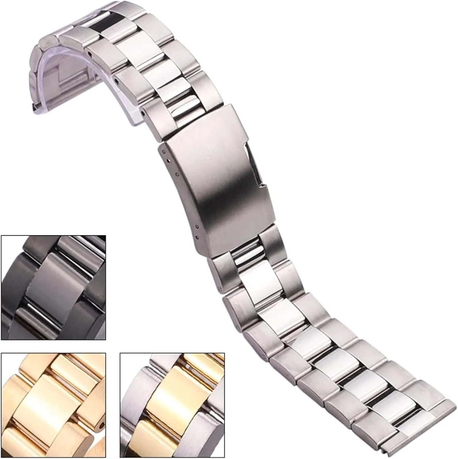 grapple deposit injury sunbaked 18-30mm Unisex Suitable For Smart Watch Quartz Watch Traditional Watch Stainless Steel Metal Watch Band 