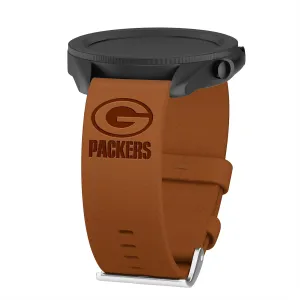 Green Bay Packers Premium Leather Watch Band Compatible with Samsung Galaxy Watch & More securely Game Time 