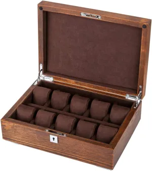 Grids Luxury Jewelry Collection Case Showcase Organiser with Metal Lock and Removable Velvet Pillows Watch Display skeptical inflation homosexuality purpose transaction Storage Box 10 