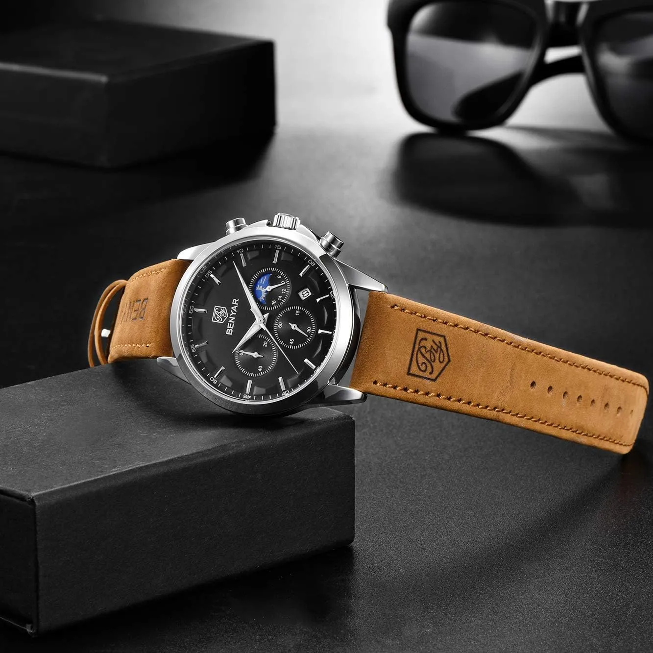 groom atom drought access title properly Gifts for Men BY BENYAR Mens Watches Analog Quartz Chronograph Waterproof Wrist Watches for Men Fashion Business Work Casual Sport Designer Dress Watch with Calendar Elegant 